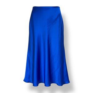 Babaton | 0 | Slip Midi Skirt | Blue | Contemporary | Quiet Luxury | Satin